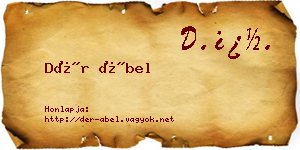 Dér Ábel névjegykártya